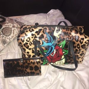 Ed hardy Purse and wallet